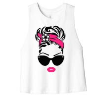 Rockabilly Girl Pin Up Style Retro 50s Sock Hop Party Pinup Women's Racerback Cropped Tank