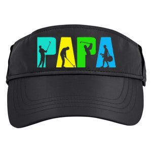 Retro Golfing Papa Golfer Golf Gifts For Fathers Day Adult Drive Performance Visor