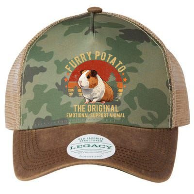 Retro Guinea Pig Furry Potato Vintage Guinea Pig Funny Legacy Tie Dye Trucker Hat