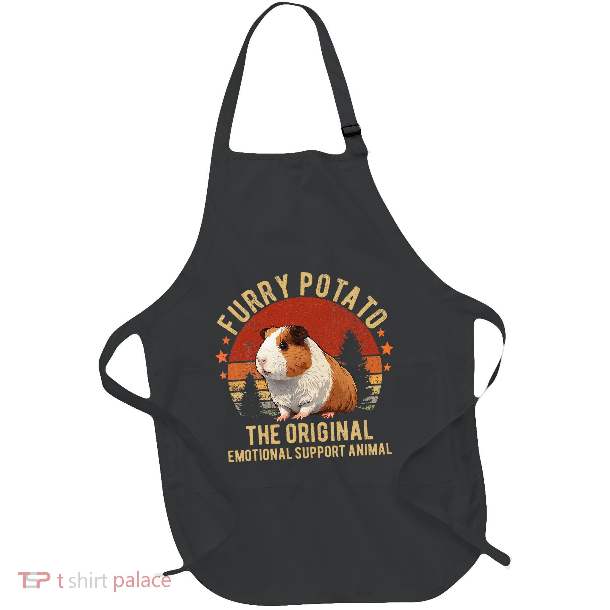 Retro Guinea Pig Furry Potato Vintage Guinea Pig Funny Apron