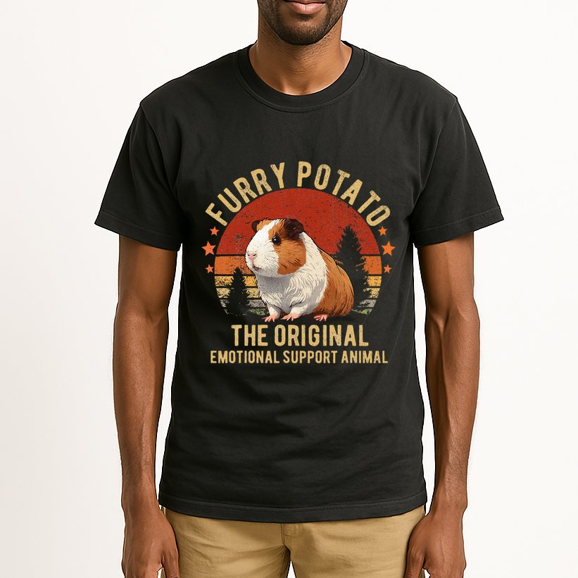 Retro Guinea Pig Furry Potato Vintage Guinea Pig Funny Tall T-Shirt