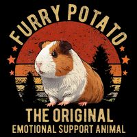 Retro Guinea Pig Furry Potato Vintage Guinea Pig Funny Backpack