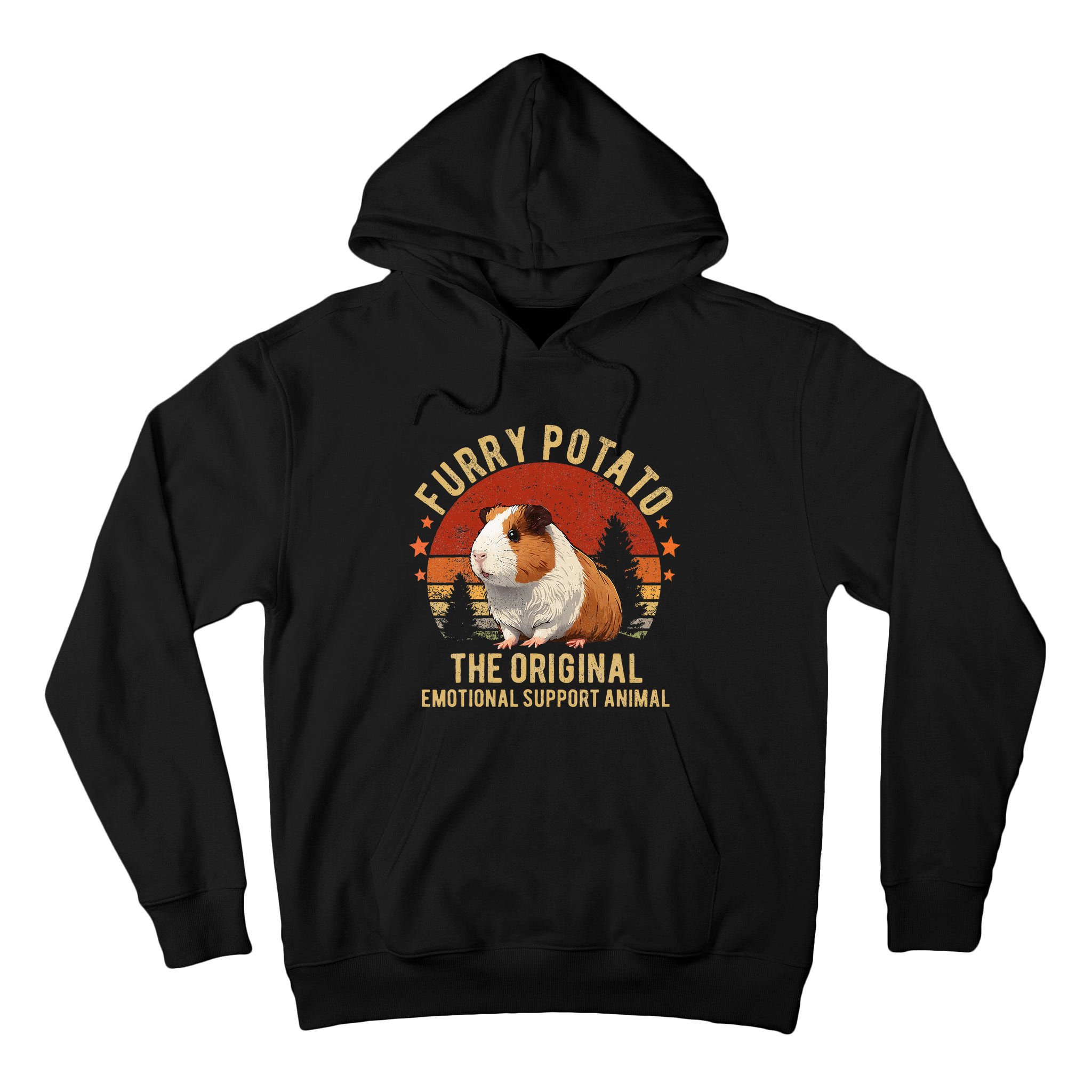 Retro Guinea Pig Furry Potato Vintage Guinea Pig Funny Tall Hoodie