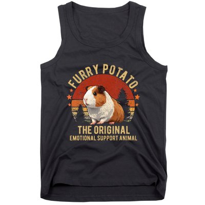 Retro Guinea Pig Furry Potato Vintage Guinea Pig Funny Tank Top