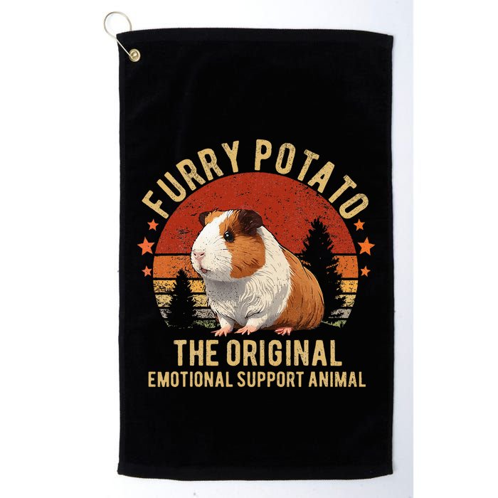 Retro Guinea Pig Furry Potato Vintage Guinea Pig Funny Golf Towel