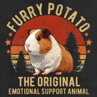 Retro Guinea Pig Furry Potato Vintage Guinea Pig Funny Golf Towel