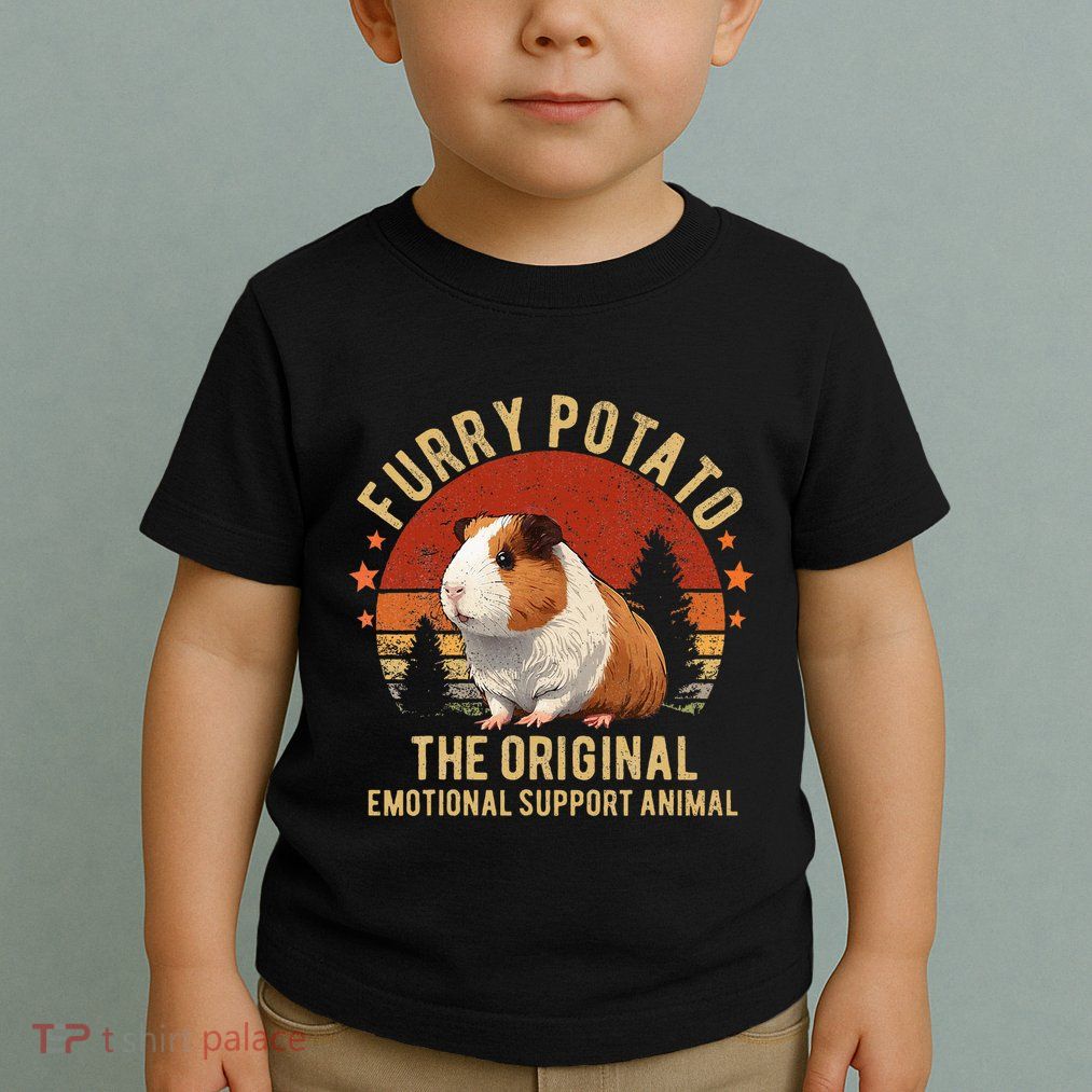 Retro Guinea Pig Furry Potato Vintage Guinea Pig Funny Toddler T-Shirt