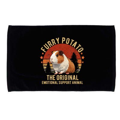 Retro Guinea Pig Furry Potato Vintage Guinea Pig Funny Microfiber Hand Towel