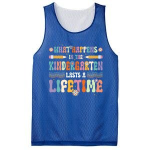 Retro Groovy Preschool Kindergarten Teacher Funny Gift Mesh Reversible Basketball Jersey Tank