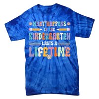 Retro Groovy Preschool Kindergarten Teacher Funny Gift Tie-Dye T-Shirt