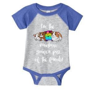 Rainbow Guinea Pig Of The Family Lgbtq Colorful Pig Gift Infant Baby Jersey Bodysuit