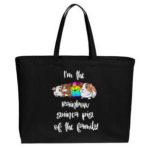 Rainbow Guinea Pig Of The Family Lgbtq Colorful Pig Gift Cotton Canvas Jumbo Tote