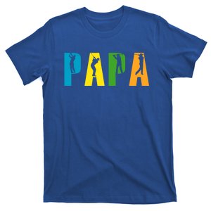 Retro Golfing Papa Golf Funny Gift For Fathers Day Gift T-Shirt