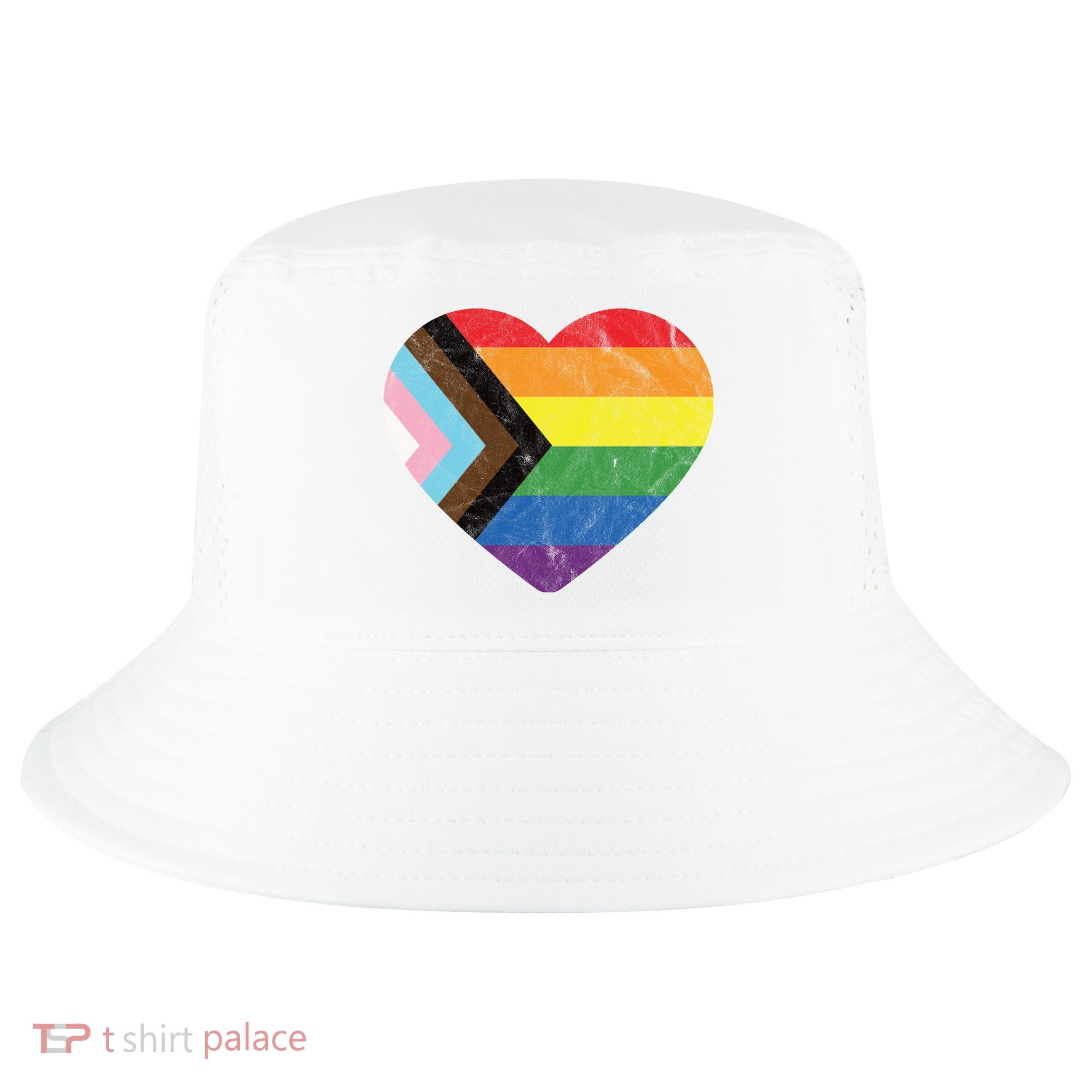Retro Gay Pride LGBT Heart Cool Comfort Performance Bucket Hat