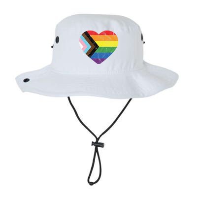 Retro Gay Pride LGBT Heart Bucket Hat