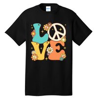 Retro Groovy Peace Sign Love 60s 70s Costume Hippie Theme Tall T-Shirt