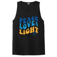 Retro Groovy Peace Love and Light Hanukkah Jewish Chanukah PosiCharge Competitor Tank