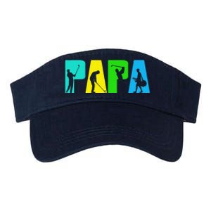 Retro Golfing Papa Golfer. Golf Gifts For Fathers Day Valucap Bio-Washed Visor