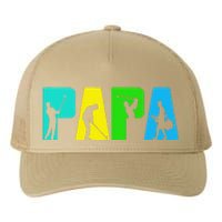 Retro Golfing Papa Golfer. Golf Gifts For Fathers Day Yupoong Adult 5-Panel Trucker Hat