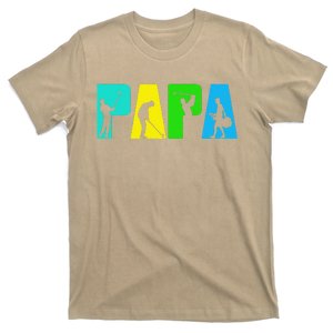 Retro Golfing Papa Golfer. Golf Gifts For Fathers Day T-Shirt