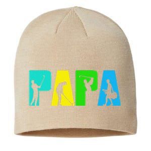 Retro Golfing Papa Golfer. Golf Gifts For Fathers Day Sustainable Beanie