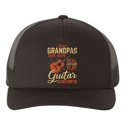 Real Grandpas Play Guitar Then Take Nap Funny Guitarist Yupoong Adult 5-Panel Trucker Hat