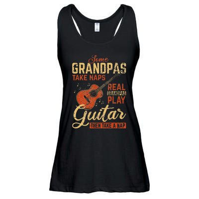 Real Grandpas Play Guitar Then Take Nap Funny Guitarist Ladies Essential Flowy Tank