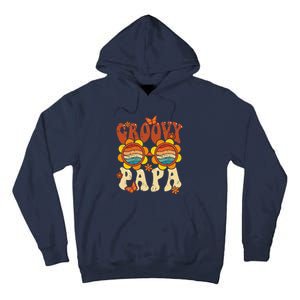 Retro Groovy Papa 70s Aesthetic 1970s Fathers Day Tall Hoodie