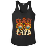 Retro Groovy Papa 70s Aesthetic 1970's Father's Day Ladies PosiCharge Competitor Racerback Tank