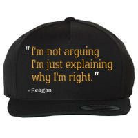 Reagan Gift Quote Personalized Funny Birthday Name Idea Wool Snapback Cap