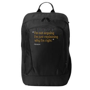 Reagan Gift Quote Personalized Funny Birthday Name Idea City Backpack