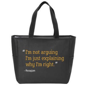 Reagan Gift Quote Personalized Funny Birthday Name Idea Zip Tote Bag