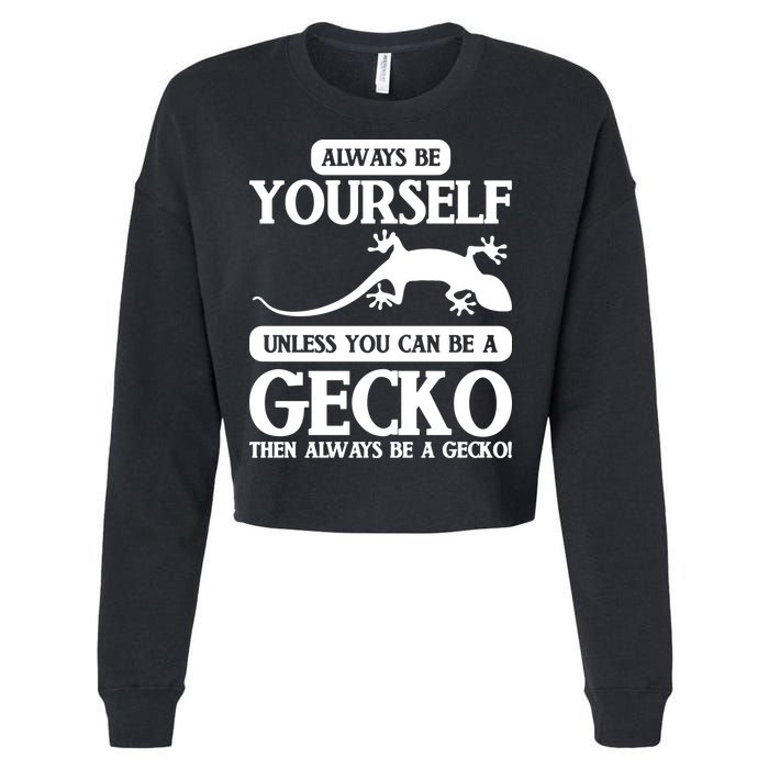 Reptile Gecko Cropped Pullover Crew
