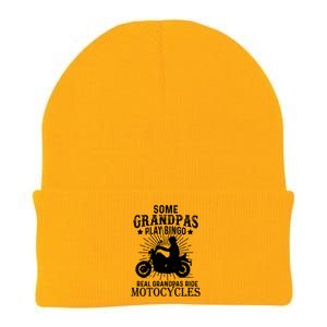 Real Grandpas Ride Motorcycles Funny Gift For Grandfather Funny Gift Knit Cap Winter Beanie