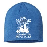 Real Grandpas Ride Motorcycles Funny Gift For Grandfather Funny Gift Sustainable Beanie