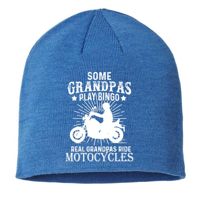 Real Grandpas Ride Motorcycles Funny Gift For Grandfather Funny Gift Sustainable Beanie