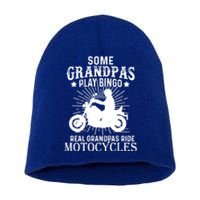 Real Grandpas Ride Motorcycles Funny Gift For Grandfather Funny Gift Short Acrylic Beanie