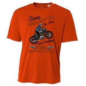 Real Grandpas Ride Motorcycles Quote For Grandpa Motorbikes Gift Cooling Performance Crew T-Shirt