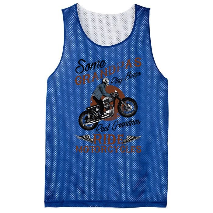 Real Grandpas Ride Motorcycles Quote For Grandpa Motorbikes Gift Mesh Reversible Basketball Jersey Tank