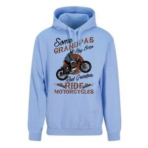 Real Grandpas Ride Motorcycles Quote For Grandpa Motorbikes Gift Unisex Surf Hoodie