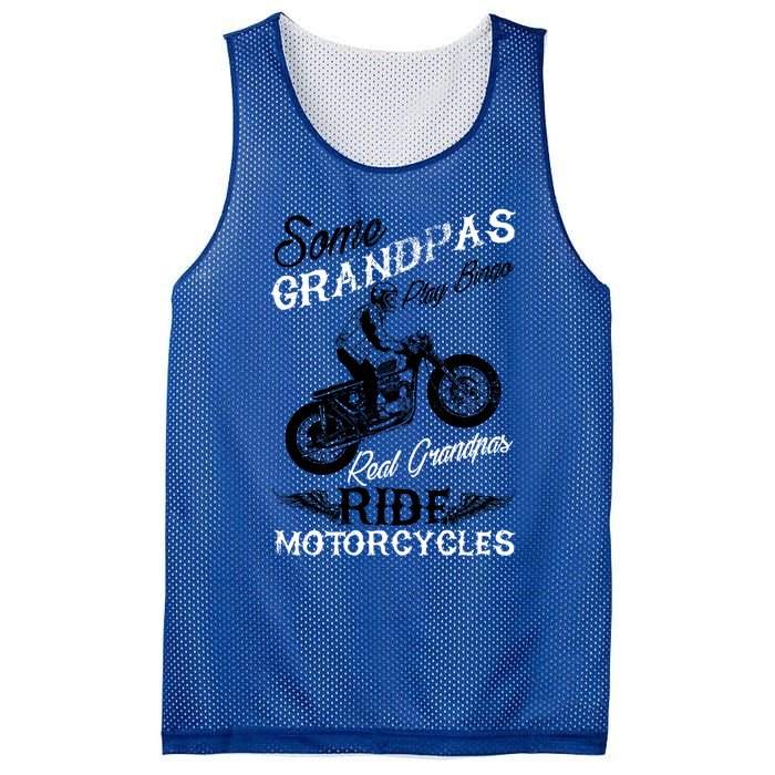 Real Grandpas Ride Motorcycles Quote For Grandpa Motorbikes Gift Mesh Reversible Basketball Jersey Tank