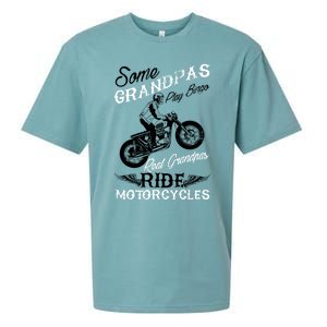 Real Grandpas Ride Motorcycles Quote For Grandpa Motorbikes Gift Sueded Cloud Jersey T-Shirt