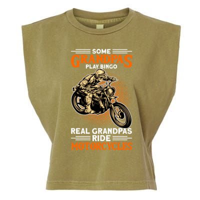 Real Grandpas Ride Motorcycles Great Gift Garment-Dyed Women's Muscle Tee