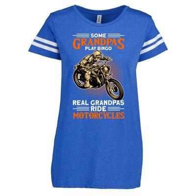 Real Grandpas Ride Motorcycles Great Gift Enza Ladies Jersey Football T-Shirt