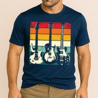 Retro Guitar Cooling Performance Crew T-Shirt