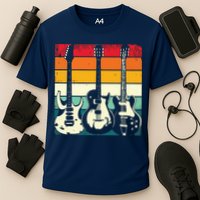 Retro Guitar Cooling Performance Crew T-Shirt