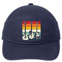 Retro Guitar 7-Panel Snapback Hat