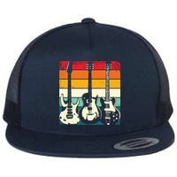 Retro Guitar Flat Bill Trucker Hat