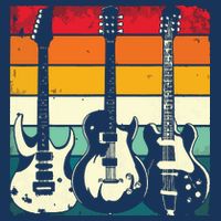 Retro Guitar 16 in Basic Backpack