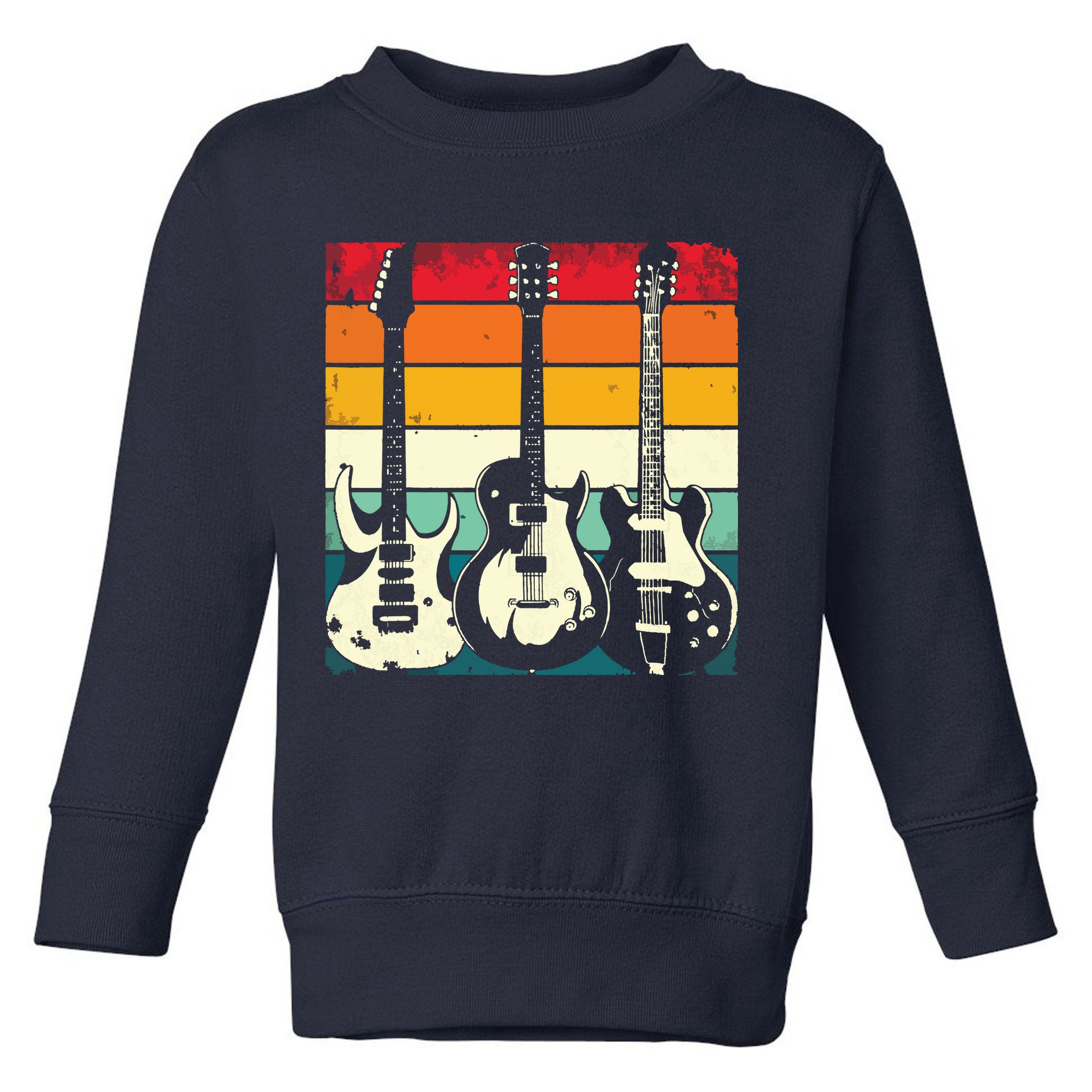 Retro Guitar Toddler Sweatshirt